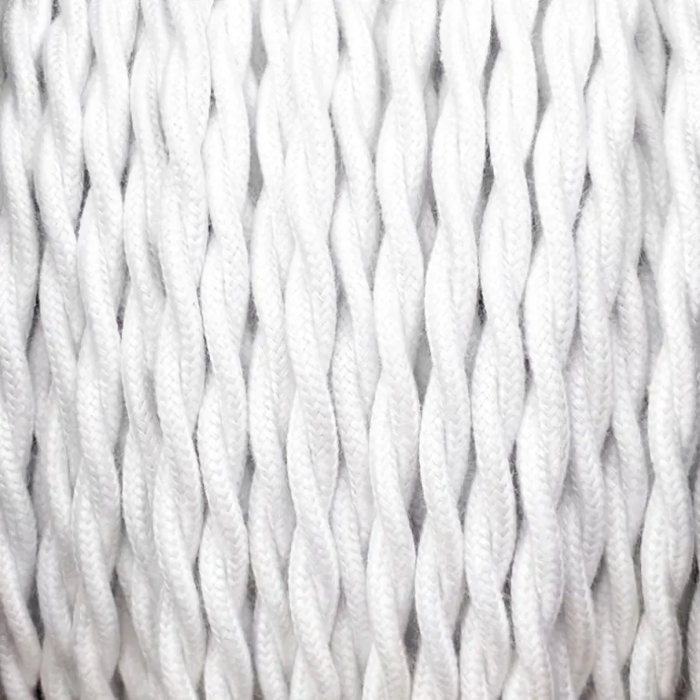 Câble luminaire torsadé blanc