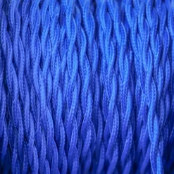 Câble luminaire torsadé bleu électrique brillant