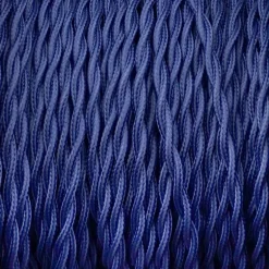 Câble luminaire torsadé bleu profond