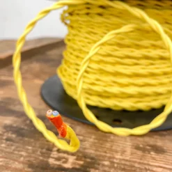 Câble luminaire torsadé jaune maïs