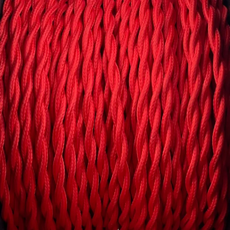 Câble luminaire torsadé rouge feu
