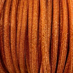 Câble textile rond cuivre pailleté