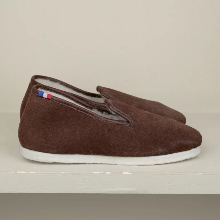 Chaussons Charentaises croute de cuir
