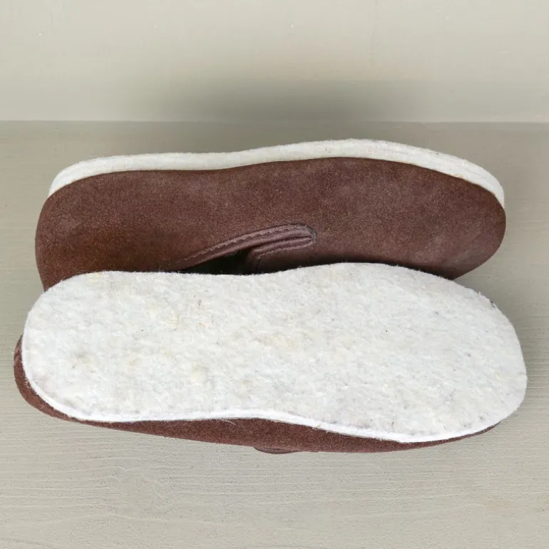 Chaussons Charentaises croute de cuir