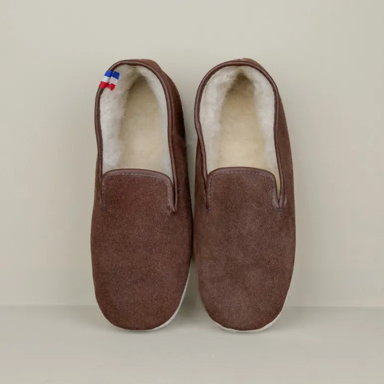 Chaussons Charentaises croute de cuir
