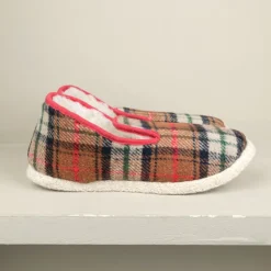 Chaussons Charentaises traditionnels écossais