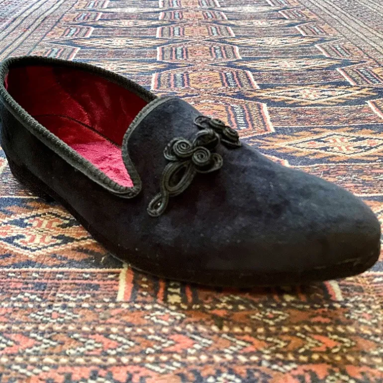 Chaussons smoking en velours