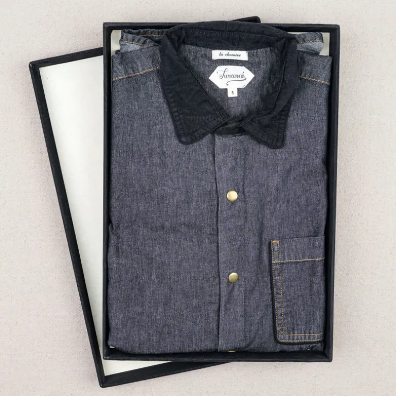 Chemise en jean et velours côtelé