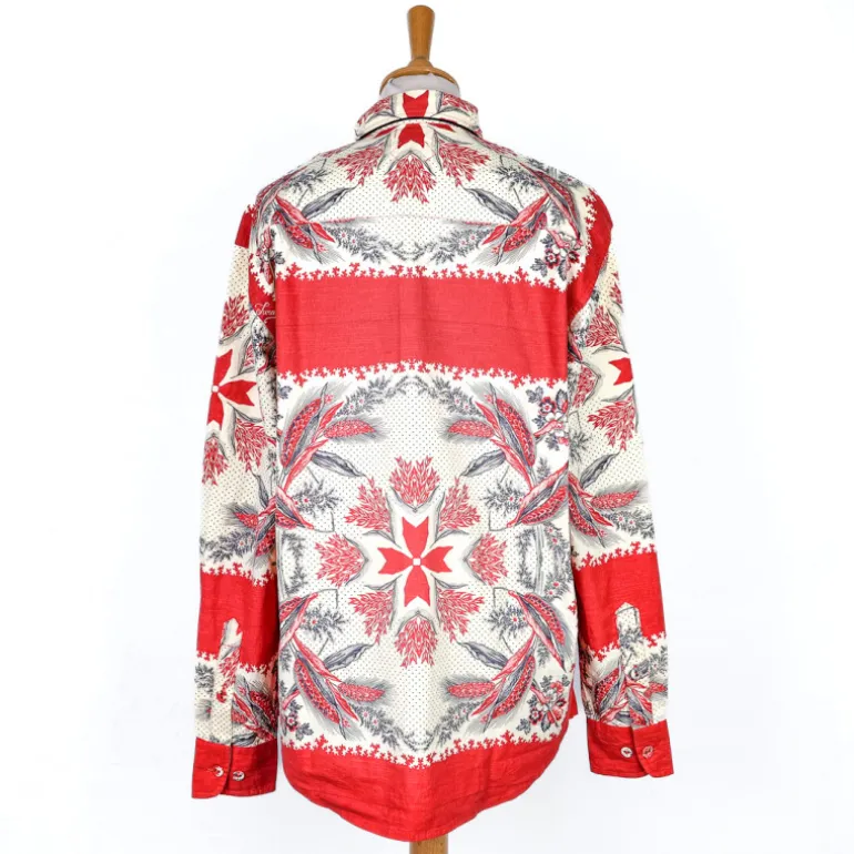 Chemise épis de blé rouge