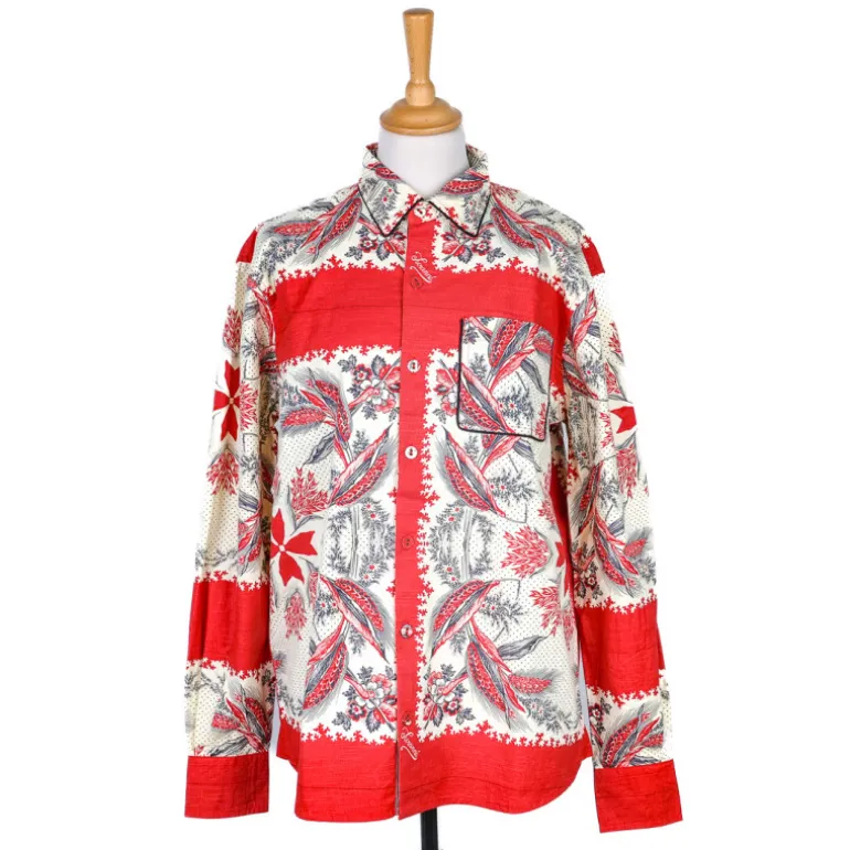 Chemise épis de blé rouge
