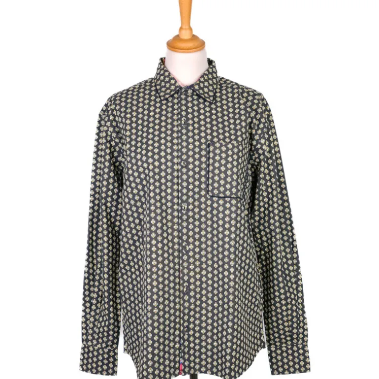 Chemise provençale à bordures fleuries