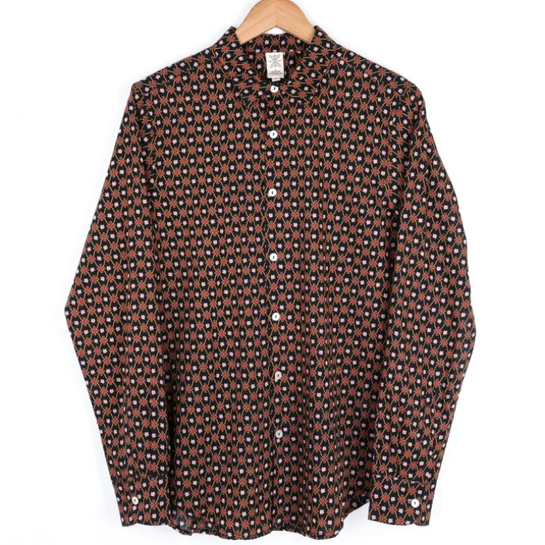 Chemise provençale treille noir