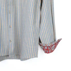 Chemise rayée bleu vanille