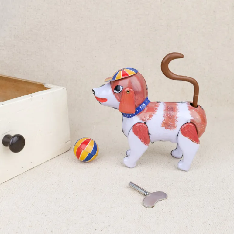 Chien mécanique et son ballon