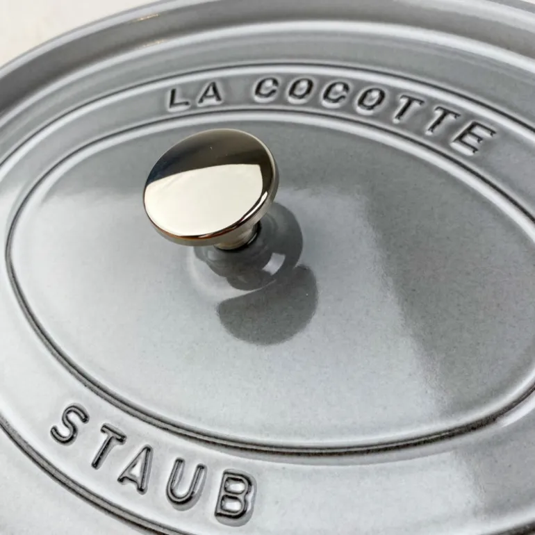 Cocotte en fonte ovale gris graphite