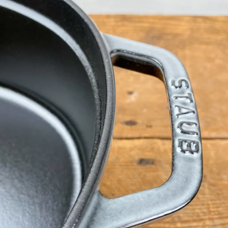 Cocotte en fonte ovale gris graphite