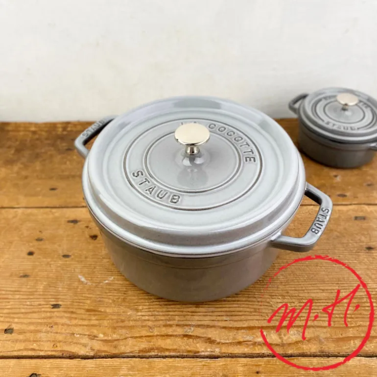 Cocotte en fonte ronde gris graphite