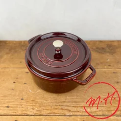Cocotte ronde en fonte grenat