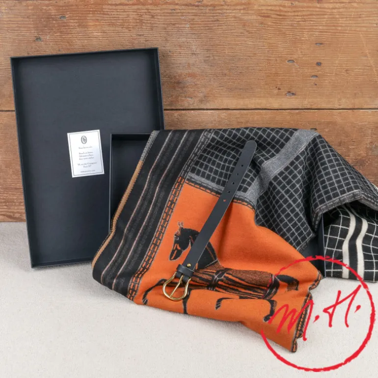 Coffret écharpe et son bracelet en cuir