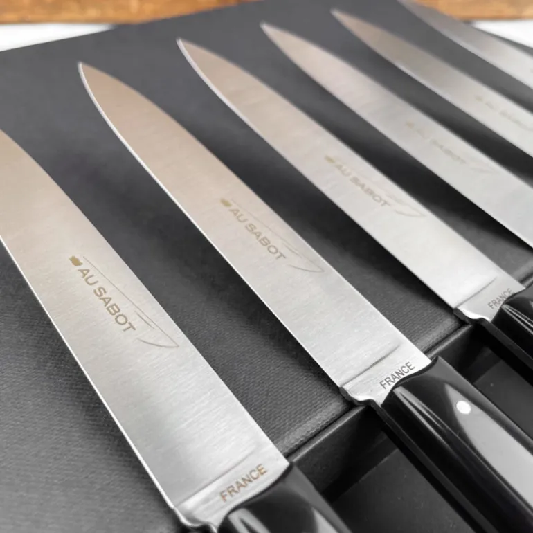Coffret 6 couteaux de table noirs Richelieu