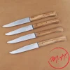 Coffret de 4 Couteaux de table Opinel Facette en olivier