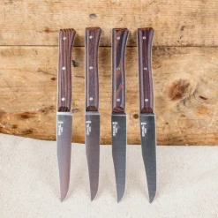 Coffret de 4 couteaux de table Opinel facette en Frêne Sombre