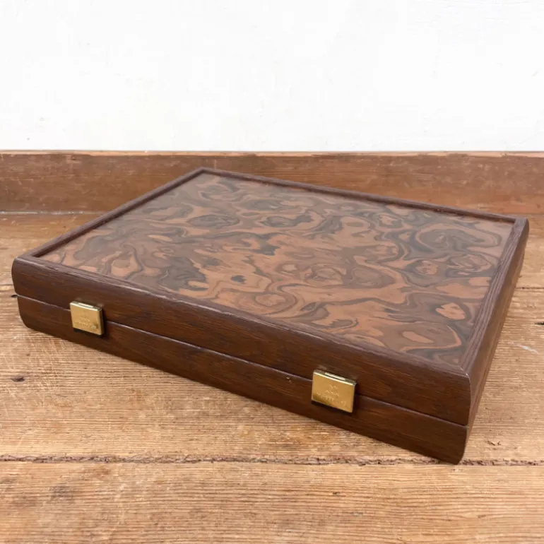 Coffret de Mahjong ronce de Noyer