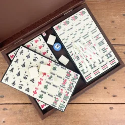 Coffret de Mahjong ronce de Noyer