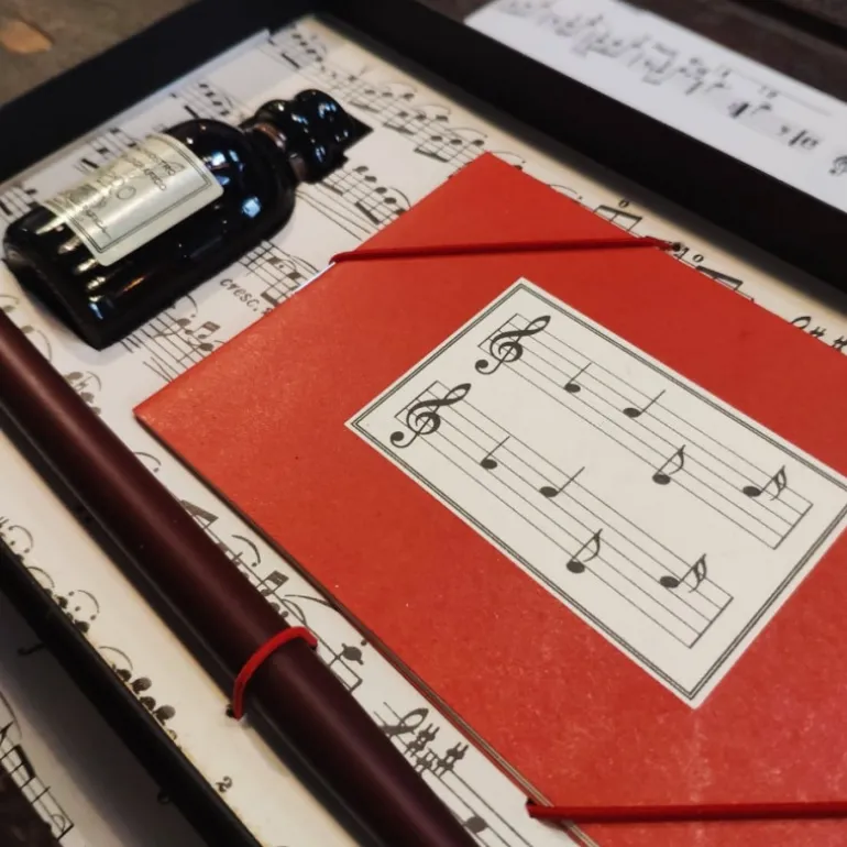Coffret partition encre et plume
