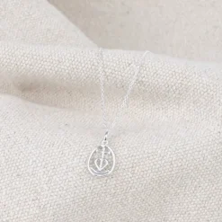 Collier Croix de Camargue argent entourée