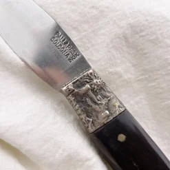 Couteau pliant Corne de buffle et argent