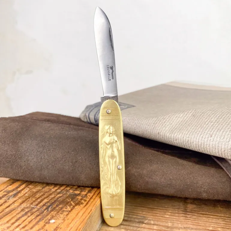 Couteau pliant en laiton Vénus