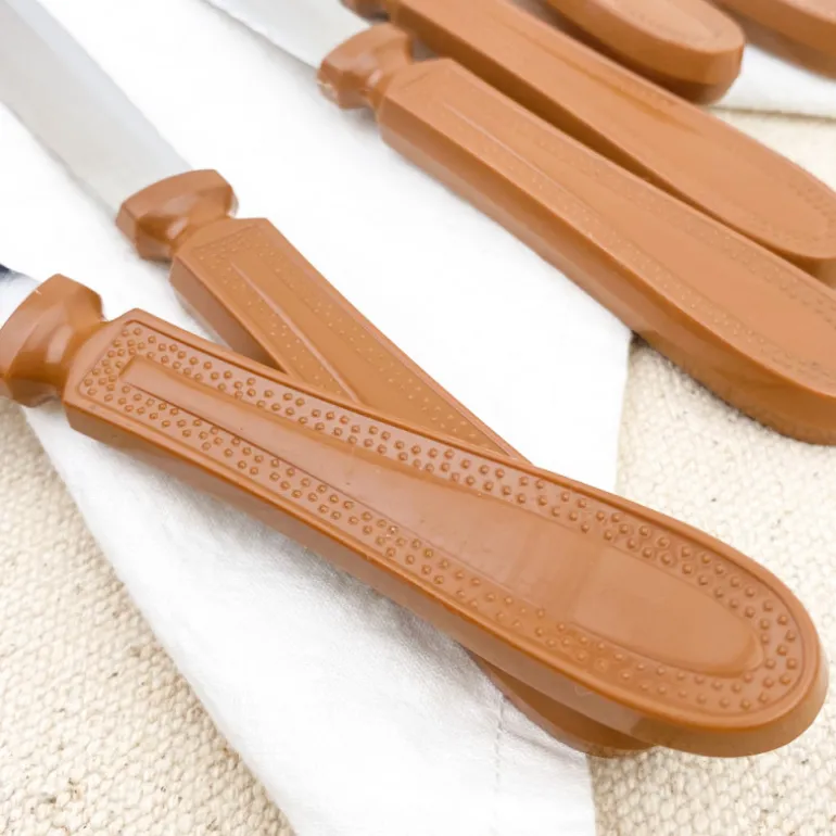 Couteaux chien caramel (x6)