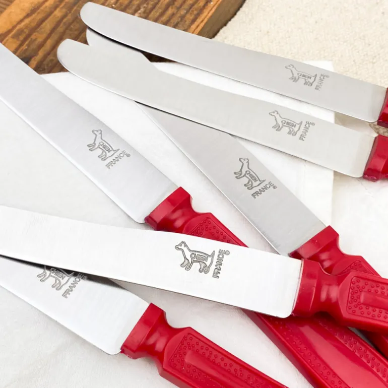 Couteaux chien rouge (x6)