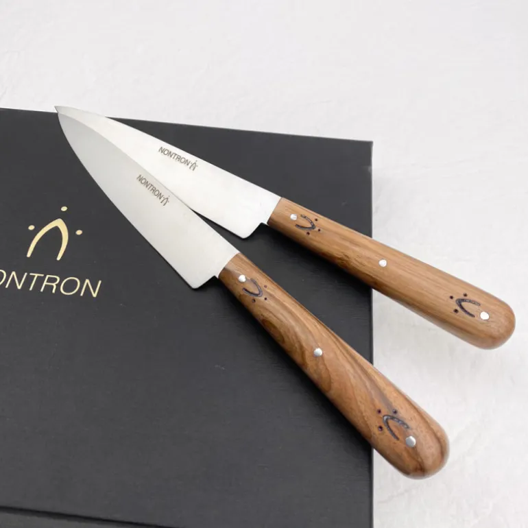 6 Couteaux de table en noyer Nontron