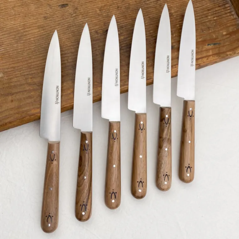 6 Couteaux de table en noyer Nontron