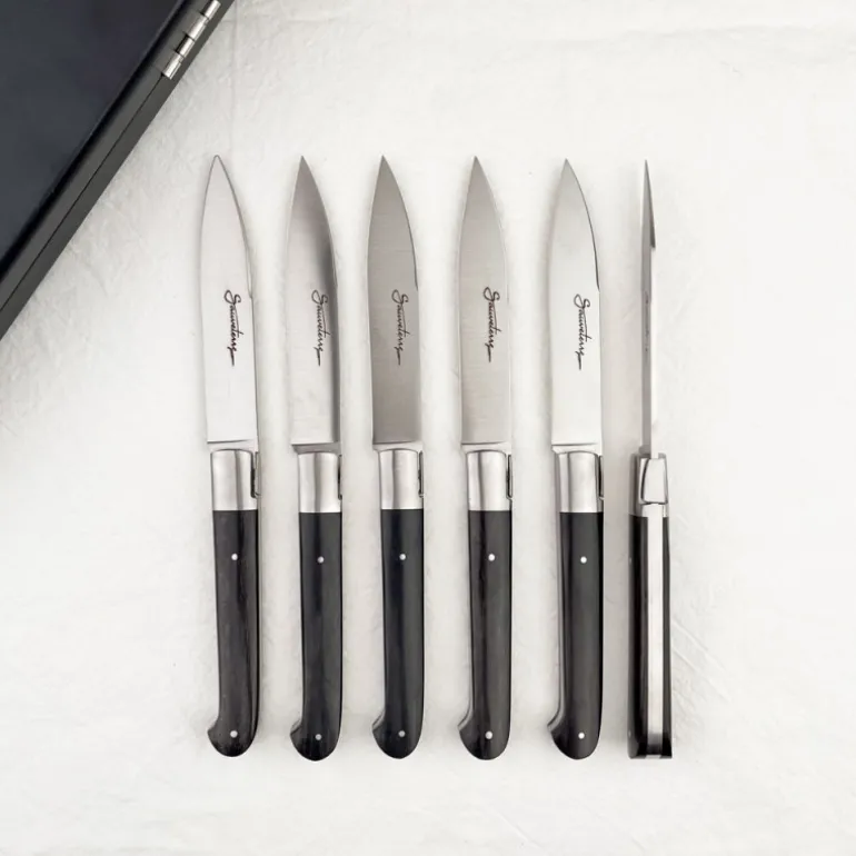 6 couteaux de table Sauveterre ébène