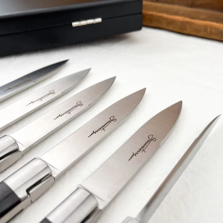 6 couteaux de table Sauveterre ébène