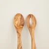 Cuillères à salade en bois d'olivier