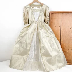Déguisement robe de princesse dorée à cape