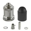 Douille E27 filetée aluminium avec bague