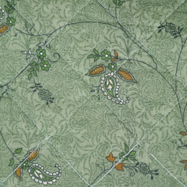 Édredon vert à fleurs