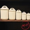 Ensemble de 5 pots de cuisine en faïence