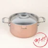 Faitout avec couvercle cuivre prima matera induction ø 24cm