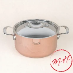 Faitout avec couvercle cuivre prima matera induction ø 24cm