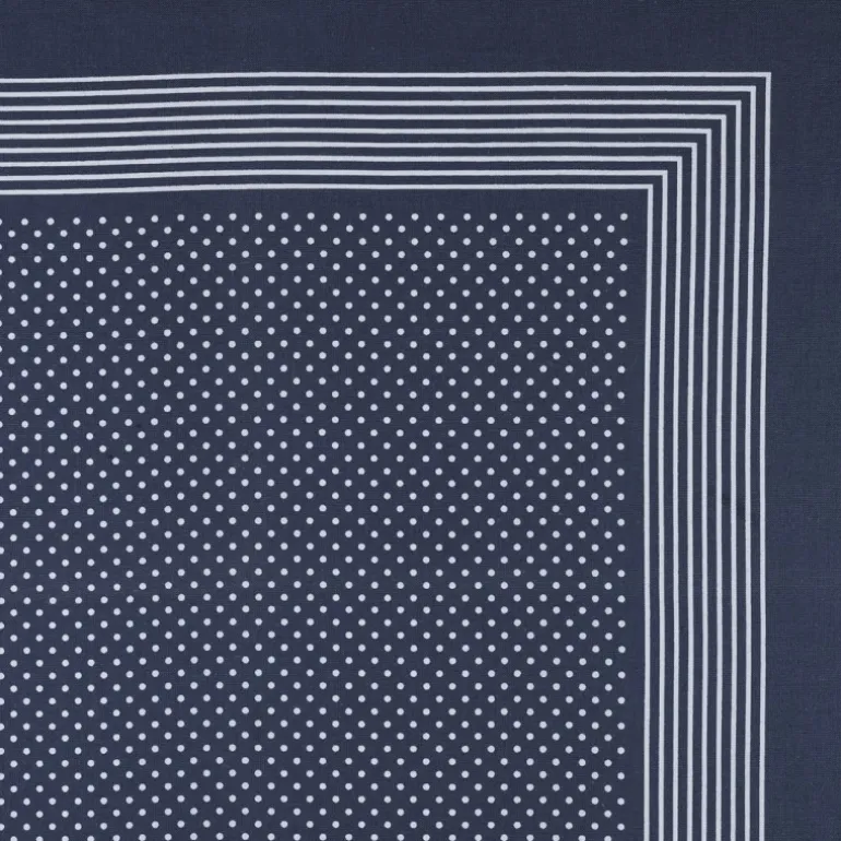 Foulard de travail calicot bleu à pois blanc
