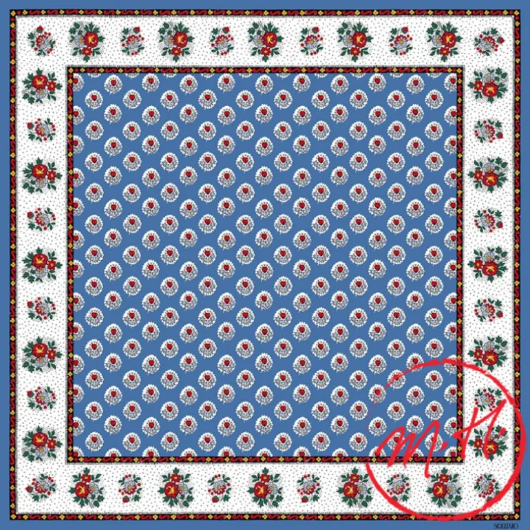 Foulard provençal bleu Souleiado