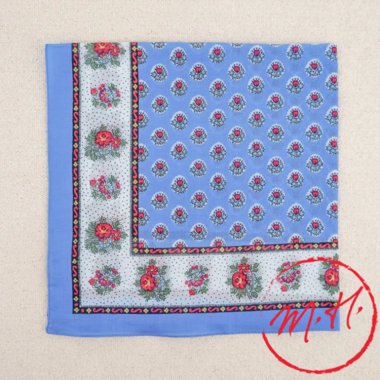 Foulard provençal bleu Souleiado