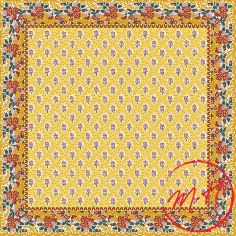 Foulard provençal jaune Souleiado