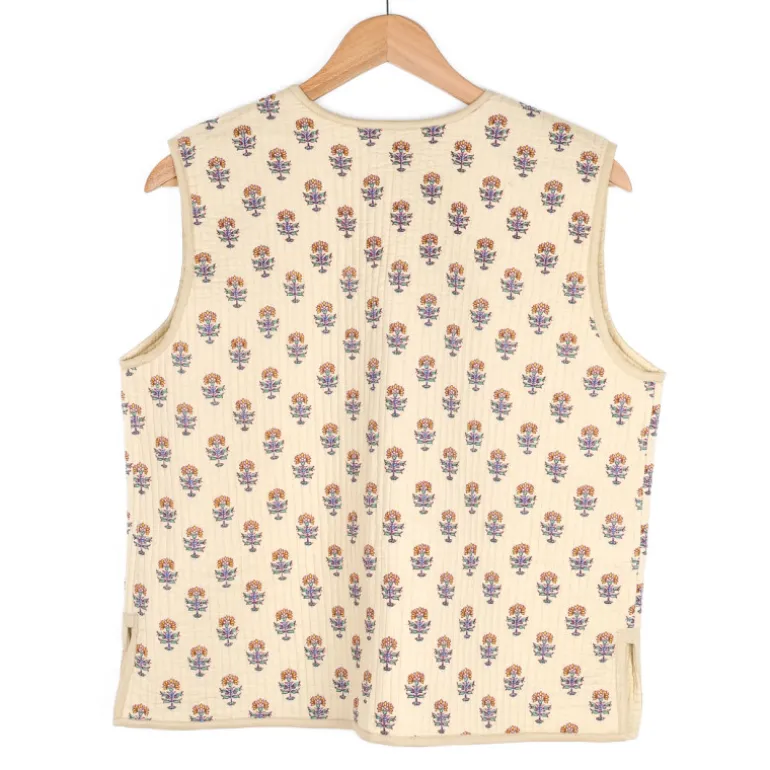 Gilet boutis provençal beige